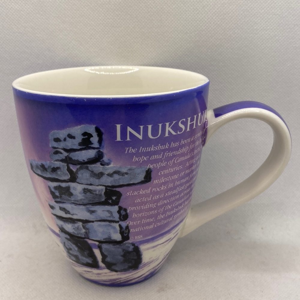 Inukshuk Coffee Cup Mug Symbol of Hope and Friendship for Inuit People of Canada